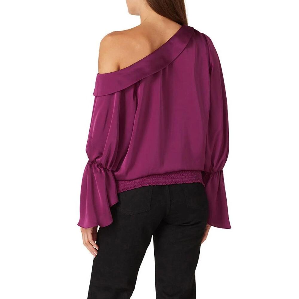 RAMY BROOK Women's Sammy Off-The-Shoulder Top Size S In Mulberry - Picture 2 of 13